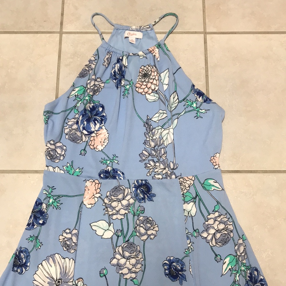 Candies Light Blue Floral Long Dress